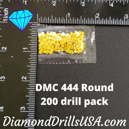 DMC 444 ROUND 5D Diamond Painting Drills Beads DMC 444 Dark 