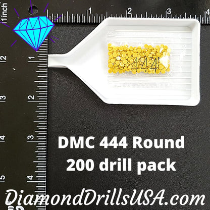 DMC 444 ROUND 5D Diamond Painting Drills Beads DMC 444 Dark 