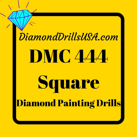 DMC 444 SQUARE 5D Diamond Painting Drills Beads DMC 444 Dark