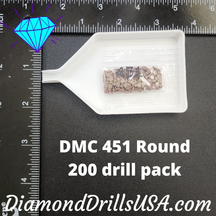 DMC 451 ROUND 5D Diamond Painting Drills Beads DMC 451 Dark 