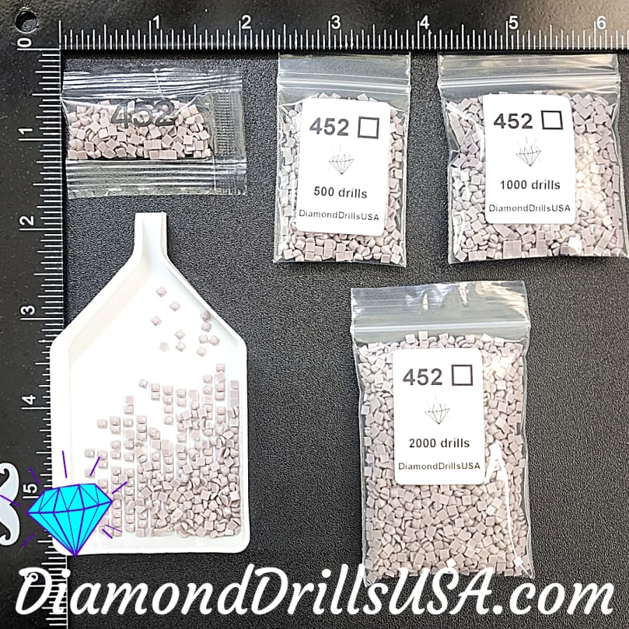 DMC 452 SQUARE 5D Diamond Painting Drills Beads DMC 452 