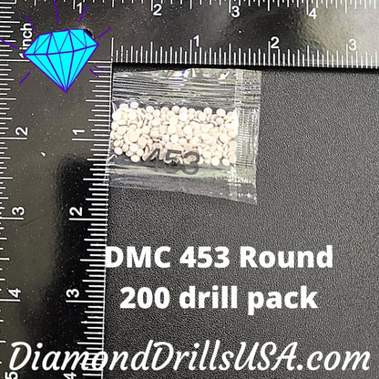 DMC 453 ROUND Diamond Painting Drills Beads 453 Light Shell 