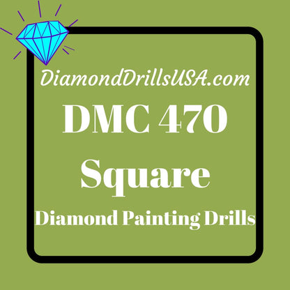 DMC 470 SQUARE 5D Diamond Painting Drills Beads DMC 470 