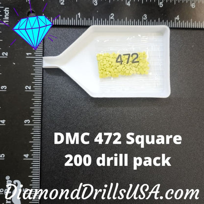 DMC 472 SQUARE 5D Diamond Painting Drills Beads DMC 472 
