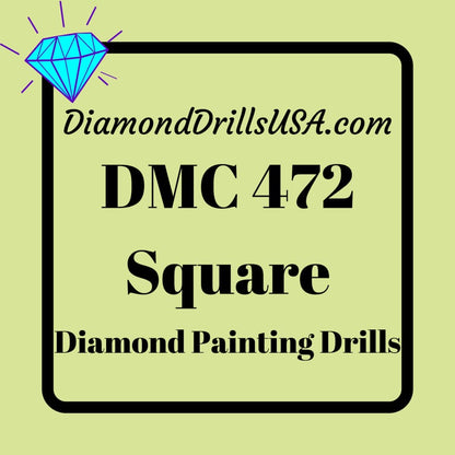DMC 472 SQUARE 5D Diamond Painting Drills Beads DMC 472 