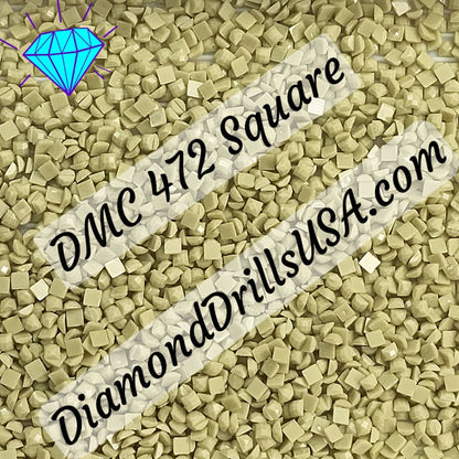 DMC 472 SQUARE 5D Diamond Painting Drills Beads DMC 472 