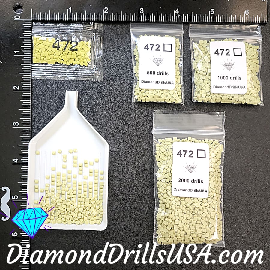 DMC 472 SQUARE 5D Diamond Painting Drills Beads DMC 472 