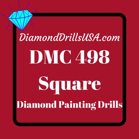 DMC 498 SQUARE 5D Diamond Painting Drills Beads DMC 498 Dark