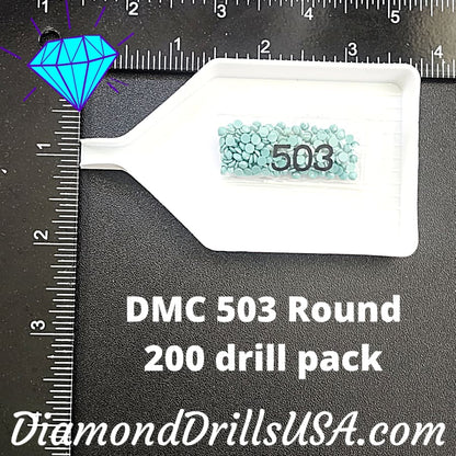 DMC 503 ROUND 5D Diamond Painting Drills Beads DMC 503 