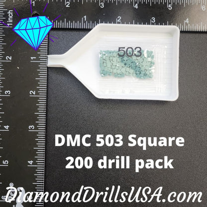 DMC 503 SQUARE 5D Diamond Painting Drills Beads DMC 503 