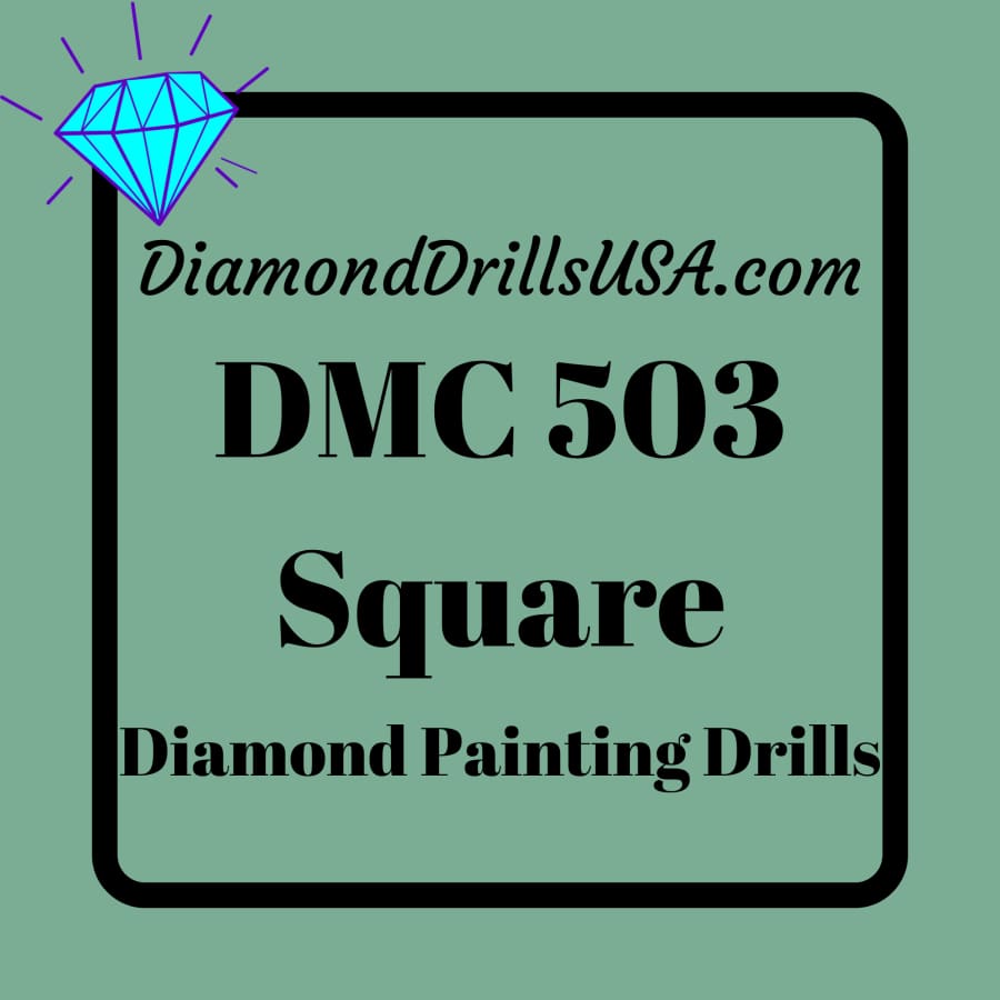 DMC 503 SQUARE 5D Diamond Painting Drills Beads DMC 503 