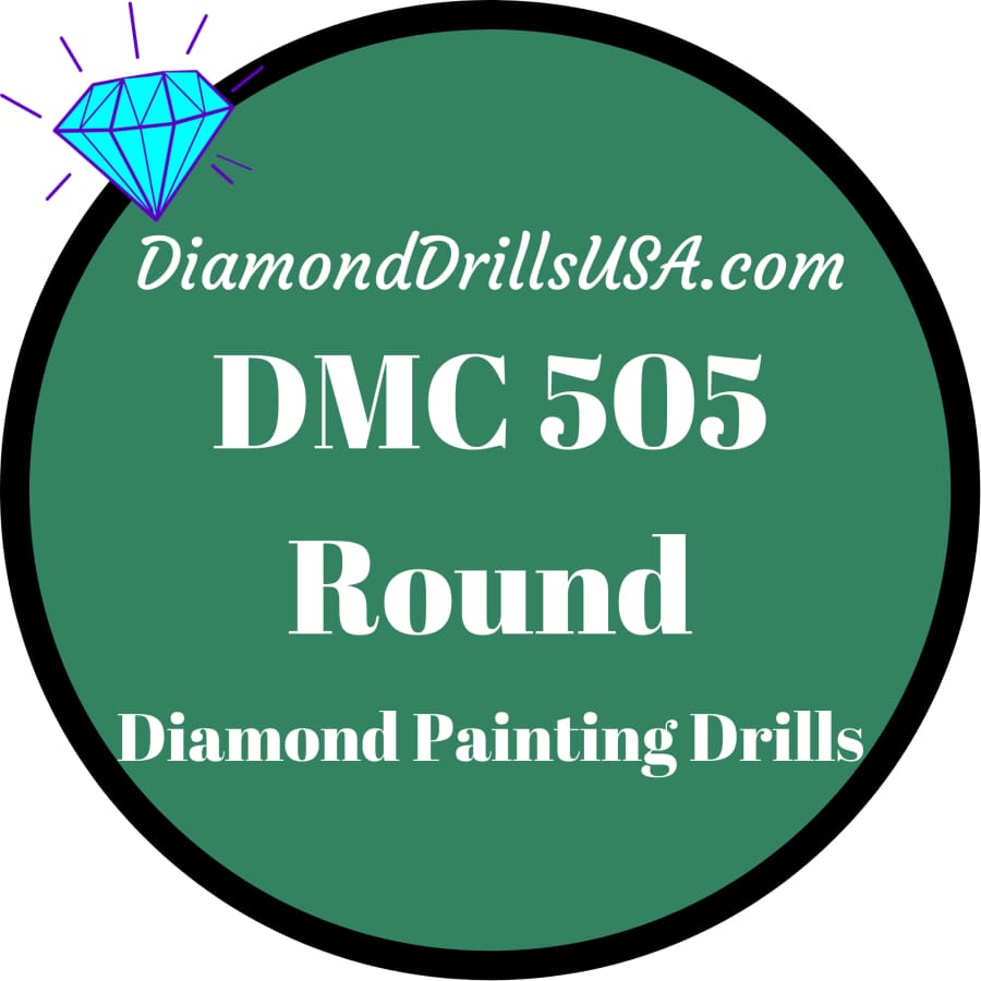 DMC 505 ROUND 5D Diamond Painting Drills Beads DMC 505 Jade 