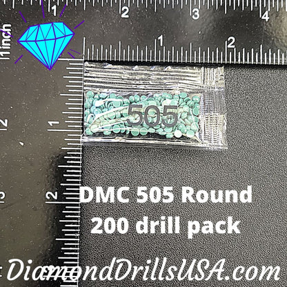 DMC 505 ROUND 5D Diamond Painting Drills Beads DMC 505 Jade 