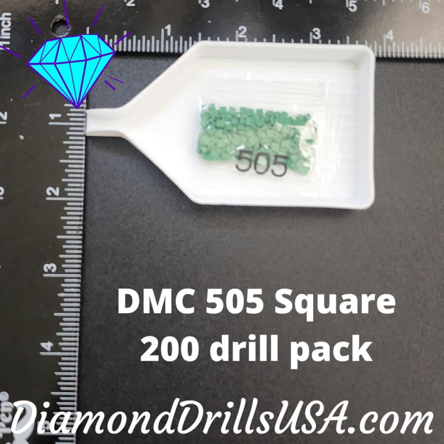 DMC 505 SQUARE 5D Diamond Painting Drills Beads DMC 505 Jade