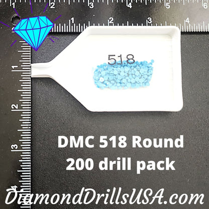 DMC 518 ROUND 5D Diamond Painting Drills Beads DMC 518 Light