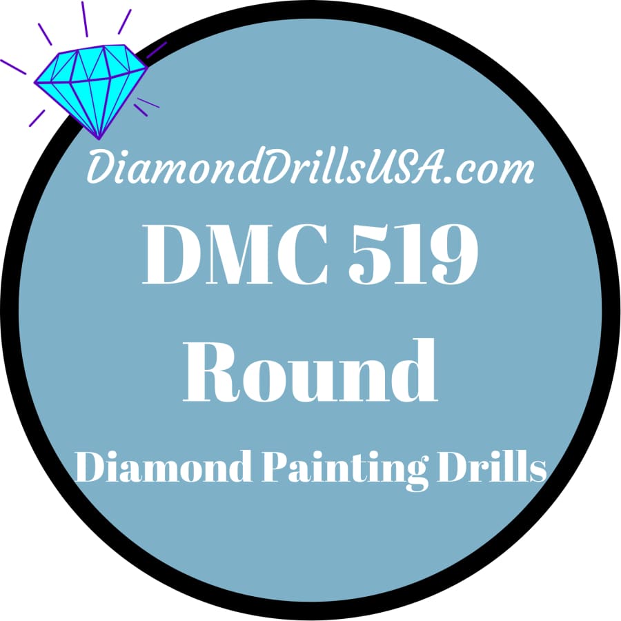 DMC 519 ROUND 5D Diamond Painting Drills Beads DMC 519 Sky 