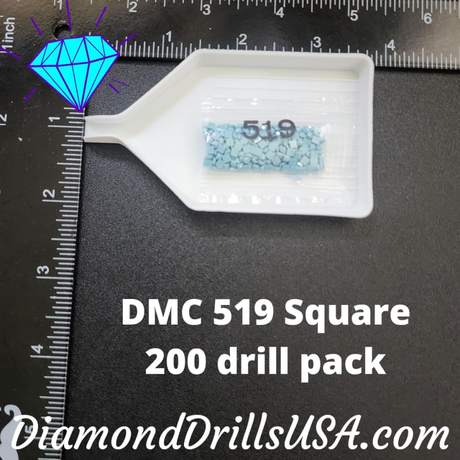 DMC 519 SQUARE 5D Diamond Painting Drills Beads DMC 519 Sky 