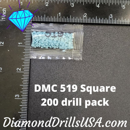 DMC 519 SQUARE 5D Diamond Painting Drills Beads DMC 519 Sky 