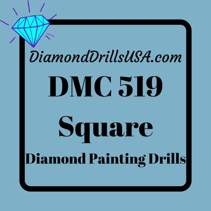 DMC 519 SQUARE 5D Diamond Painting Drills Beads DMC 519 Sky 