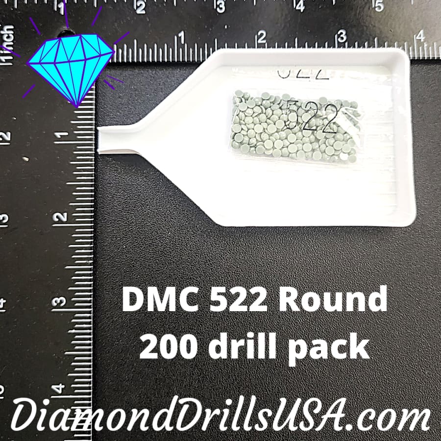 DMC 522 ROUND 5D Diamond Painting Drills Beads DMC 522 Fern 