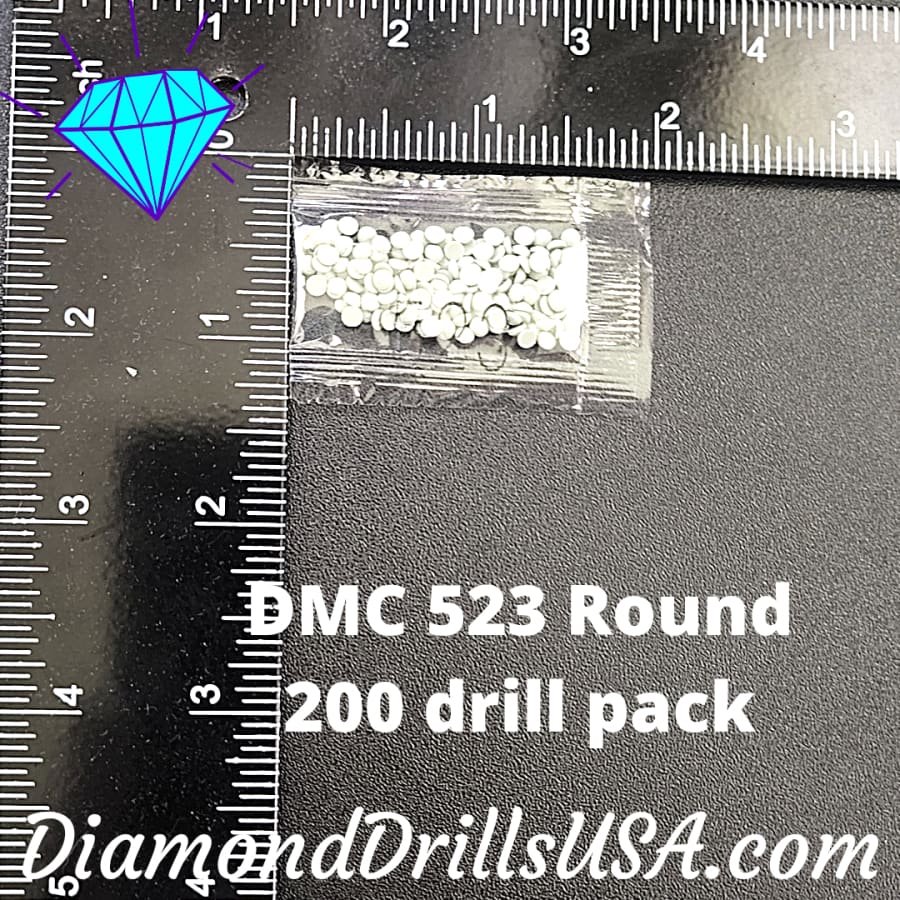 DMC 523 ROUND 5D Diamond Painting Drills Beads DMC 523 Light