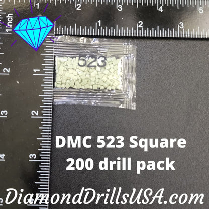 DMC 523 SQUARE 5D Diamond Painting Drills Beads DMC 523 