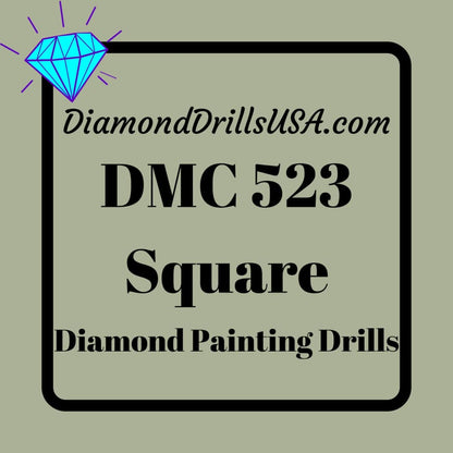 DMC 523 SQUARE 5D Diamond Painting Drills Beads DMC 523 
