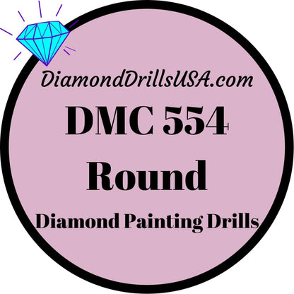 DMC 554 ROUND 5D Diamond Painting Drills Beads DMC 554 Light