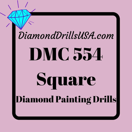 DMC 554 SQUARE 5D Diamond Painting Drills Beads DMC 554 