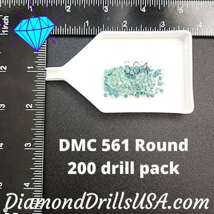 DMC 561 ROUND 5D Diamond Painting Drills Beads DMC 561 Very 