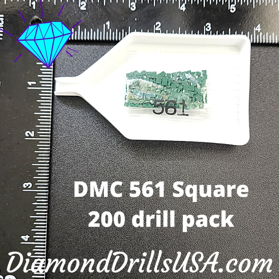 DMC 561 SQUARE 5D Diamond Painting Drills Beads DMC 561 Very