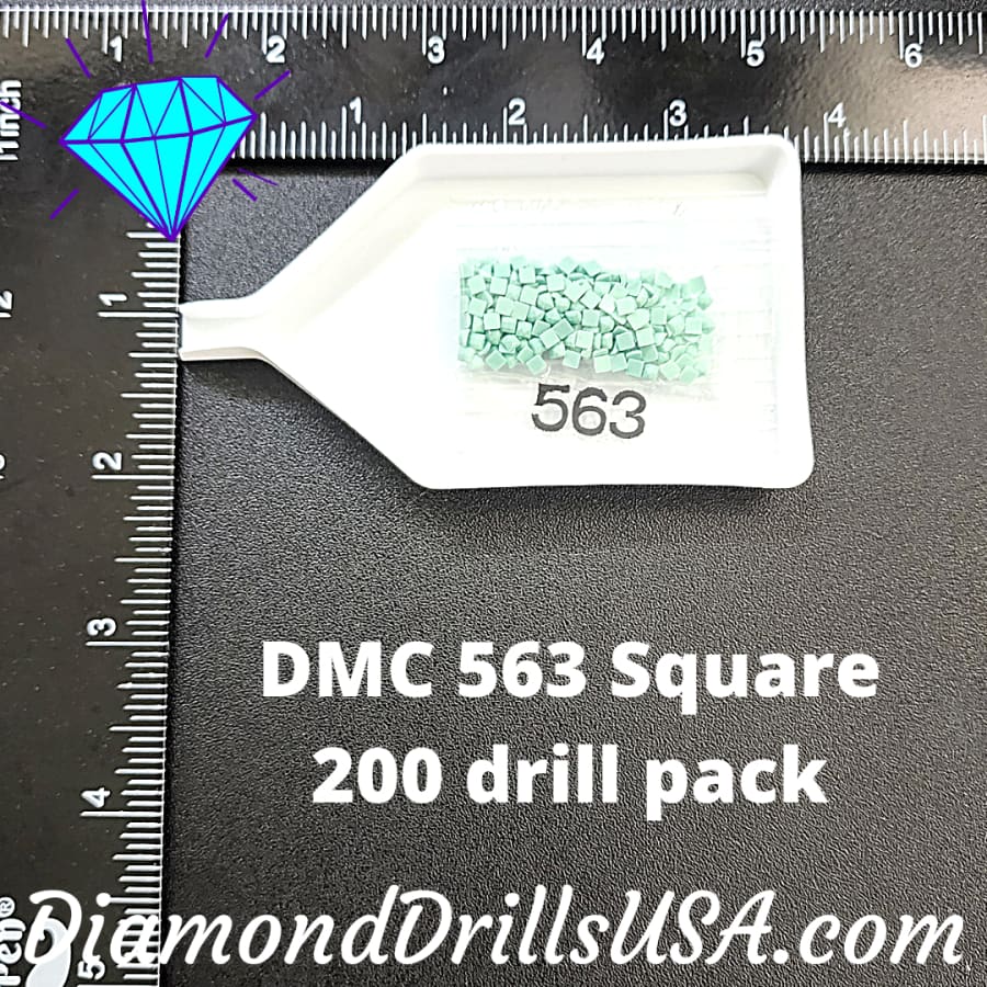 DMC 563 SQUARE 5D Diamond Painting Drills Beads DMC 563 