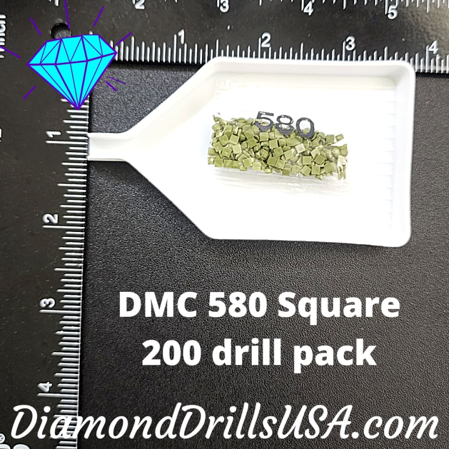 DMC 580 SQUARE 5D Diamond Painting Drills Beads DMC 580 Dark