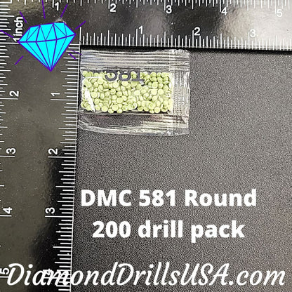 DMC 581 ROUND 5D Diamond Painting Drills Beads DMC 581 Moss 