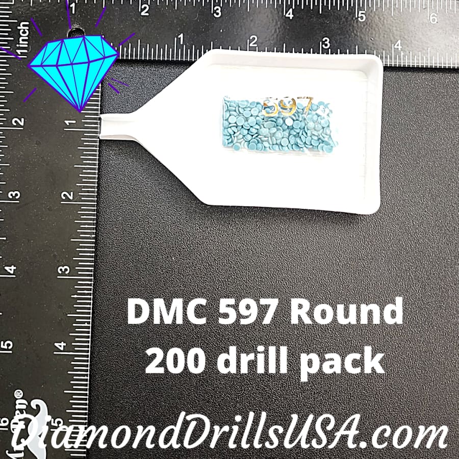 DMC 597 ROUND 5D Diamond Painting Drills Beads DMC 597 
