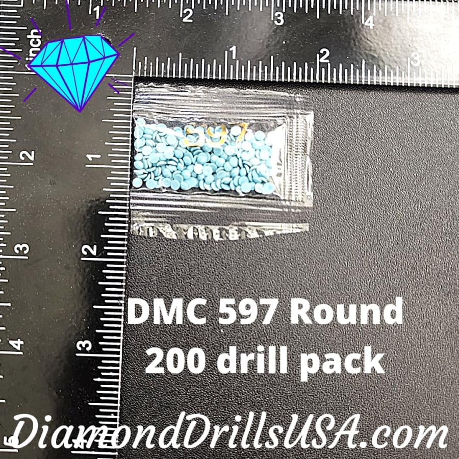 DMC 597 ROUND 5D Diamond Painting Drills Beads DMC 597 
