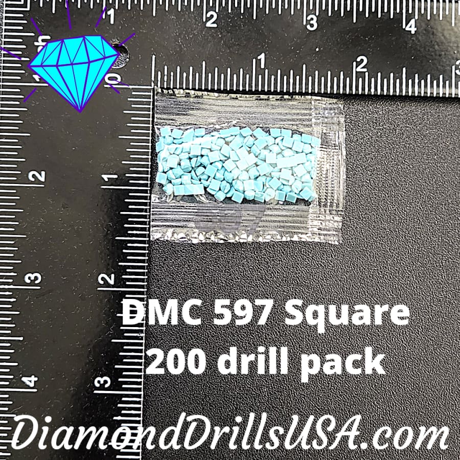 DMC 597 SQUARE 5D Diamond Painting Drills Beads DMC 597 