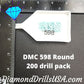 DMC 598 ROUND 5D Diamond Painting Drills Beads DMC 598 Light