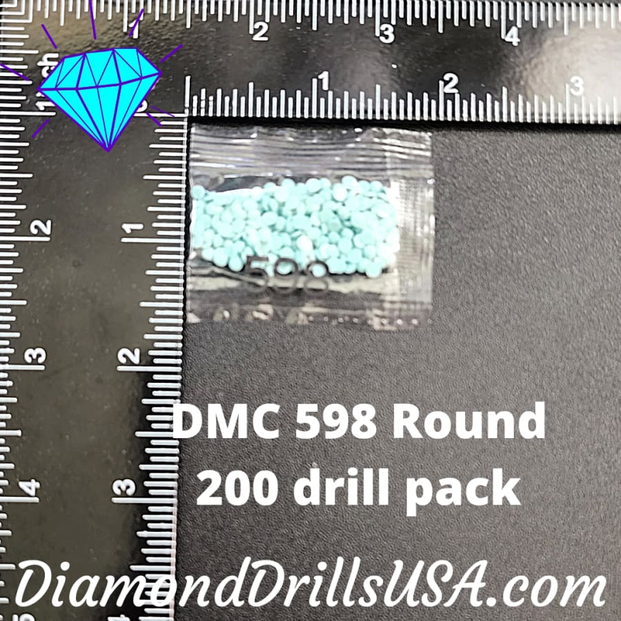 DMC 598 ROUND 5D Diamond Painting Drills Beads DMC 598 Light