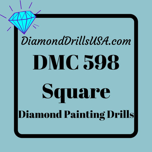 DMC 598 SQUARE 5D Diamond Painting Drills Beads DMC 598 