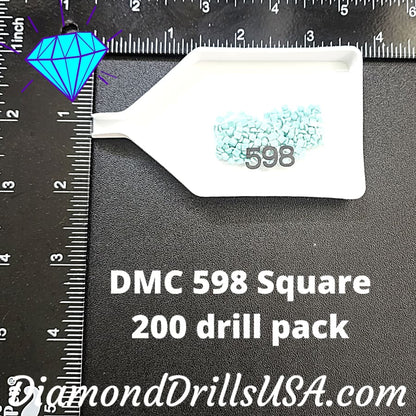 DMC 598 SQUARE 5D Diamond Painting Drills Beads DMC 598 