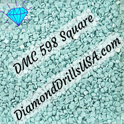 DMC 598 SQUARE 5D Diamond Painting Drills Beads DMC 598 