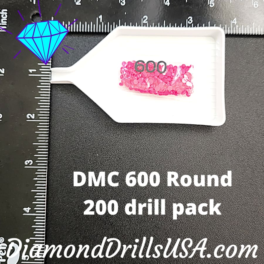DMC 600 ROUND 5D Diamond Painting Drills DMC 600 Very Dark 