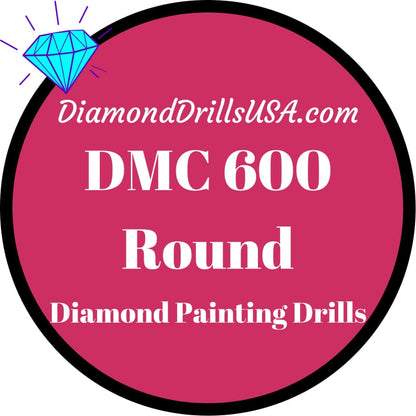 DMC 600 ROUND 5D Diamond Painting Drills DMC 600 Very Dark 