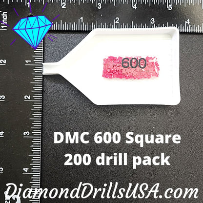 DMC 600 SQUARE 5D Diamond Painting Drills DMC 600 Very Dark 