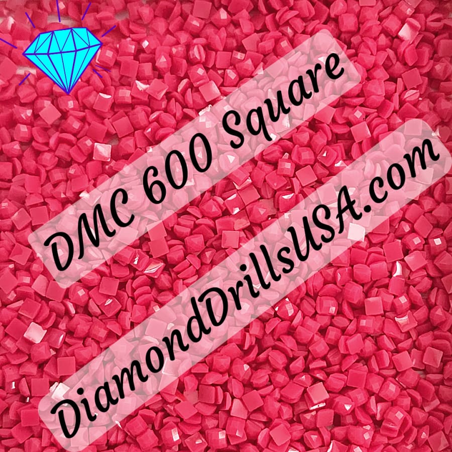 DMC 600 SQUARE 5D Diamond Painting Drills DMC 600 Very Dark 