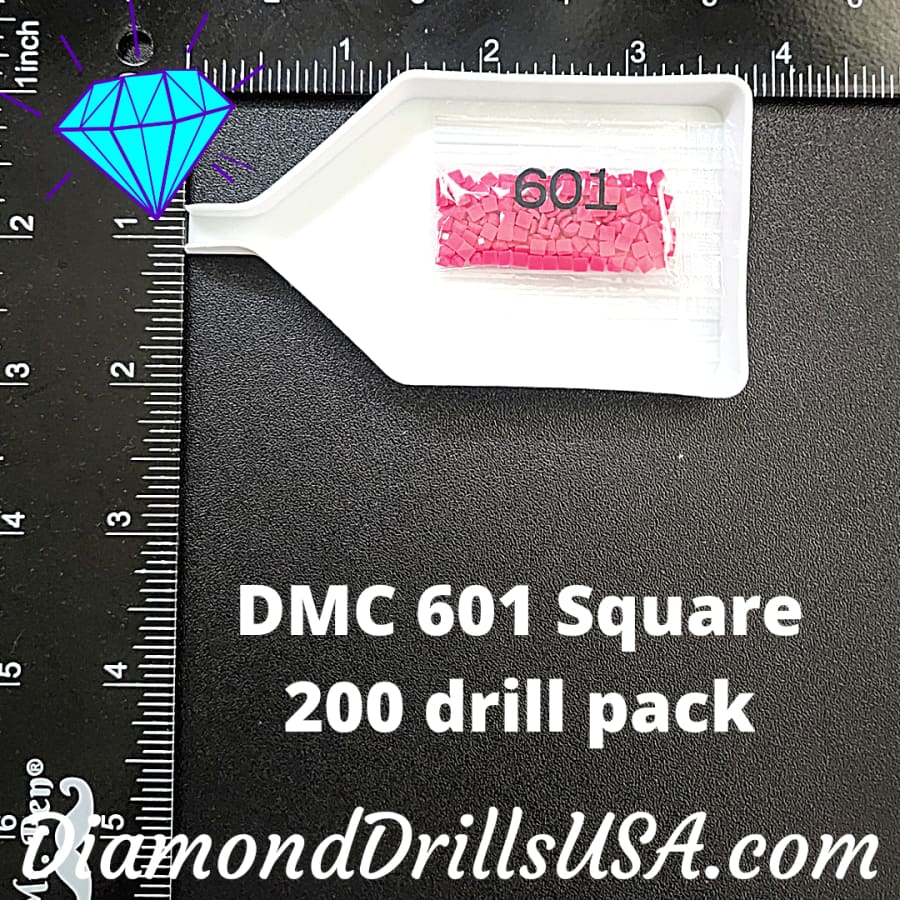 DMC 601 SQUARE 5D Diamond Painting Drills DMC 601 Dark 