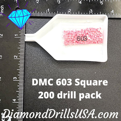 DMC 603 SQUARE 5D Diamond Painting Drills Beads DMC 603 