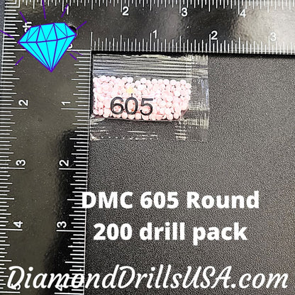 DMC 605 ROUND 5D Diamond Painting Drills Beads DMC 605 Very 