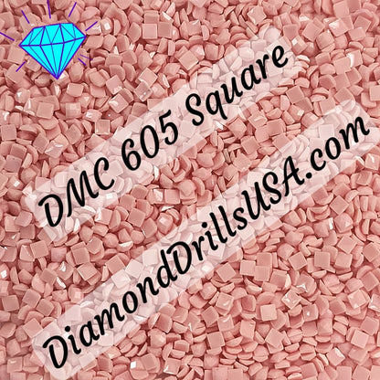 DMC 605 SQUARE 5D Diamond Painting Drills Beads DMC 605 Very